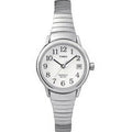 Ladies Stainless Steel Watch with Indigo Backlight and Date - Silver
