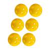 Yellow 6pcs Indoor Pickleball Balls - 26-Hole Hollow Sanctioned Tournament Balls