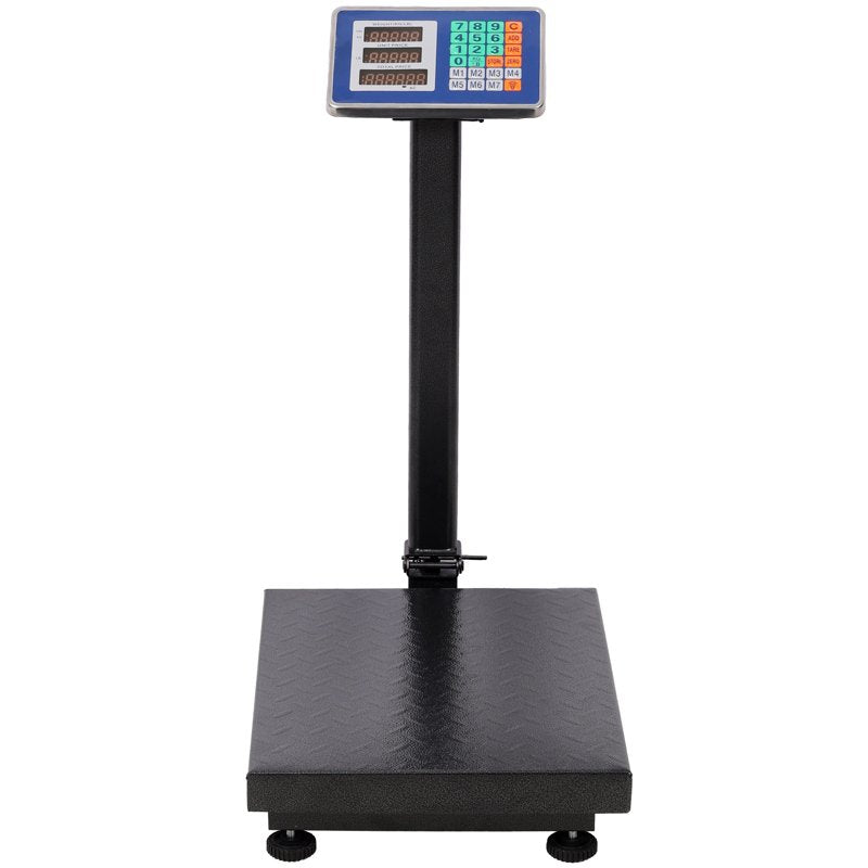 Industrial Digital Floor Scale 660lbs Capacity with Tare & Price Calculator
