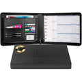 Check Binder Portfolio Organizer 7-Ring Capacity 9x13 Slim PU Leather