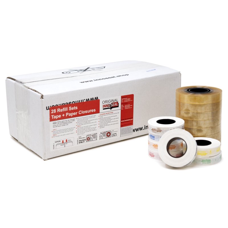 Multi-Color Refill Tape & Paper Seals for Bag Sealing Machines - 7 Day Set