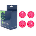Innotech 4-Pack 74mm Pickleballs – 40-Hole Outdoor/Indoor Tournament-Style (Red Variant)