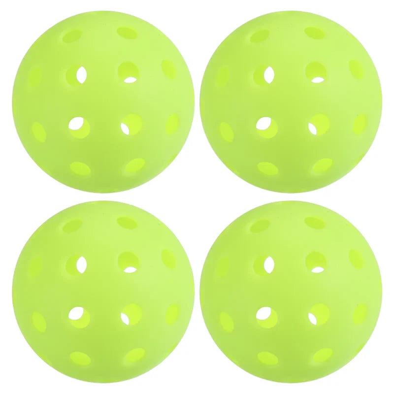 Innotech 4 Pack 40-Hole Pickleball Balls, Green - Official Size, Durable Outdoor Balls
