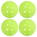 Innotech 4 Pack 40-Hole Pickleball Balls, Green - Official Size, Durable Outdoor Balls