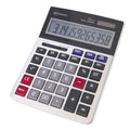 Large 12-Digit LCD Office Calculator with Solar/Battery Power