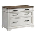 Wood Lateral File Cabinet 42 Inch for Home Office in White and Oak
