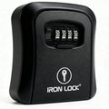 Medium Wall-Mount Key Lock Box Waterproof Heavy-Duty Metal Safe with 4-Digit Code