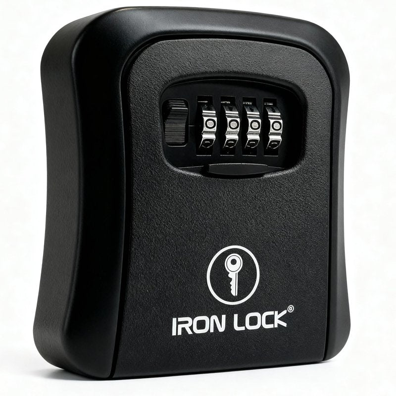 Medium Wall-Mount Key Lock Box Waterproof Heavy-Duty Metal Safe with 4-Digit Code