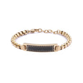 Men's 18K Gold Plated Stainless Steel ID Bracelet - Classic Jewelry