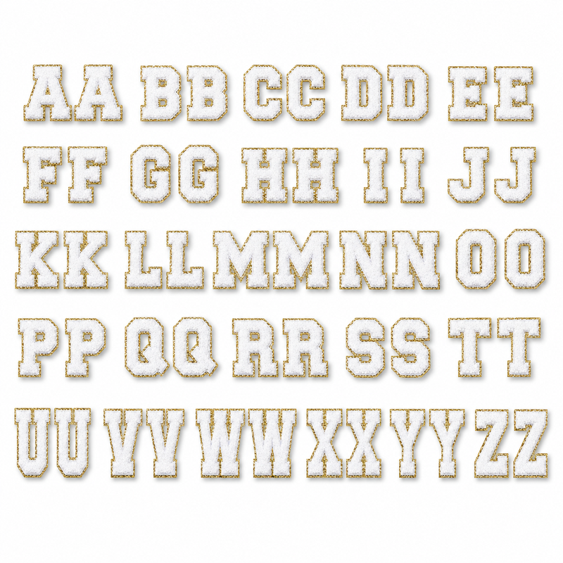 52 Pack Iron On Letter Patches for Clothing DIY Decorations