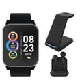 Unisex Smartwatch with Bluetooth Earbuds & Charging Station - Fitness & Health Tracker