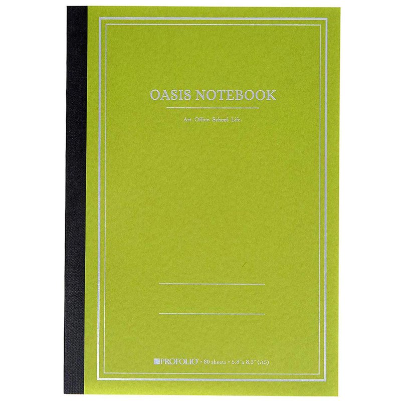 Japanese High-Quality Medium Notebook with Grid & Dot Pattern - Avocado