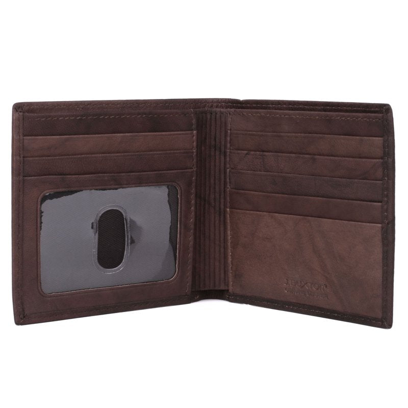 Men's Leather Wallet with Card Slots & Key Holders - Multiple Colors