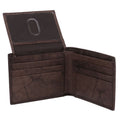 Men's Leather Credit Card Billfold Wallet with Currency Section - Tan