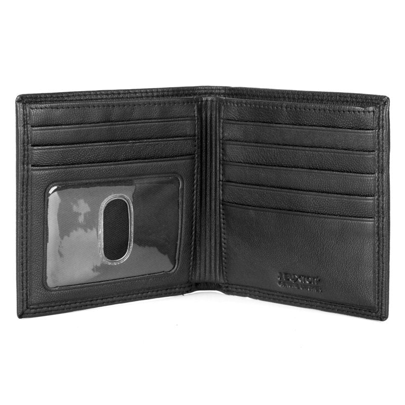 Men's Leather Card Holder Wallet - Emblem Cardex Black