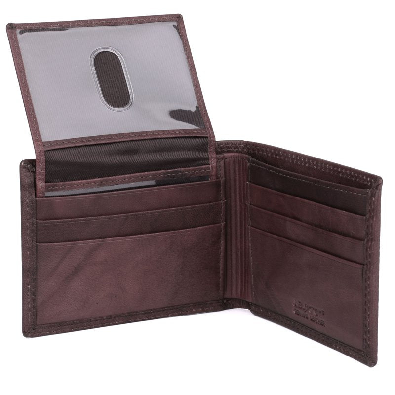 Men's Leather Credit Card Billfold Wallet with Removable Card Case