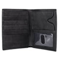Men's Leather Credit Card Wallet with Cash Section - Black or Brown