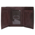 Men's Leather Hunt Three-Fold Wallet with Card Slots & ID Window