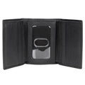 Men's Leather Bifold Wallet with ID Window & Card Slots - Black & Brown Options
