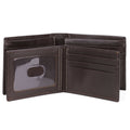 Men's Leather Wallet with Multiple Card Slots and ID Windows - Brown