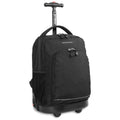 Kids Rolling Backpack 17-Inch School Bag with Wheels and Handle - Black