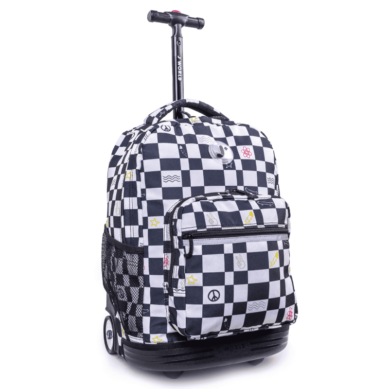 Kids & Adults 18-Inch Rolling Backpack for School & Travel - Lightweight & Durable with Multiple Compartments