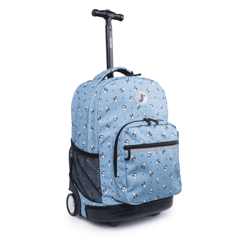 Kids & Adults 18-Inch Rolling Backpack with Multiple Compartments and Water Bottle Pockets