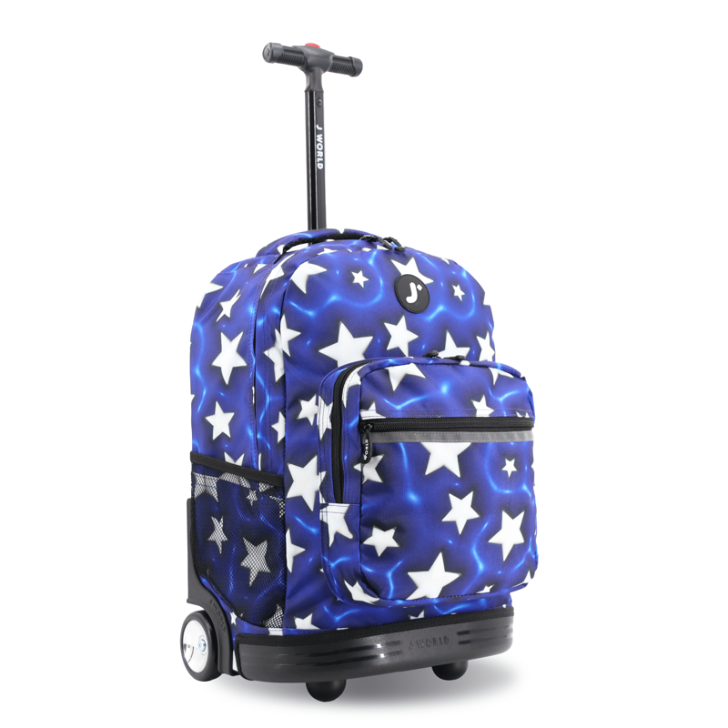Kids Rolling Backpack for School & Travel - 18-Inch Durable Wheeled Bag with Organizer