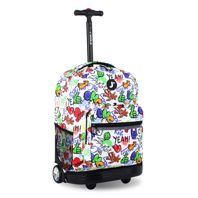 Kids Rolling Backpack with Wheels & Expandable Storage for School & Travel