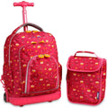 Kids Rolling Backpack with Insulated Lunch Bag - School & Travel
