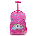 Kids Sparkle 15-Inch Rolling Backpack for School & Travel - Unicorn & More