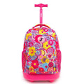 Kids 17-Inch Rolling Backpack for School & Travel with Wheels & Organizer