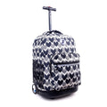 Girls 18-Inch Rolling Backpack for School & Travel with Water Bottle Pockets