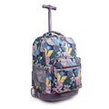Girls 18-Inch Rolling Backpack for School and Travel - Multiple Patterns