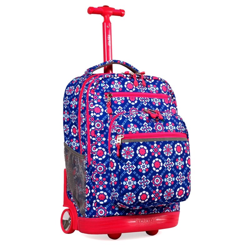 Girls & Women's 20-Inch Rolling Backpack with Laptop Sleeve for School Travel
