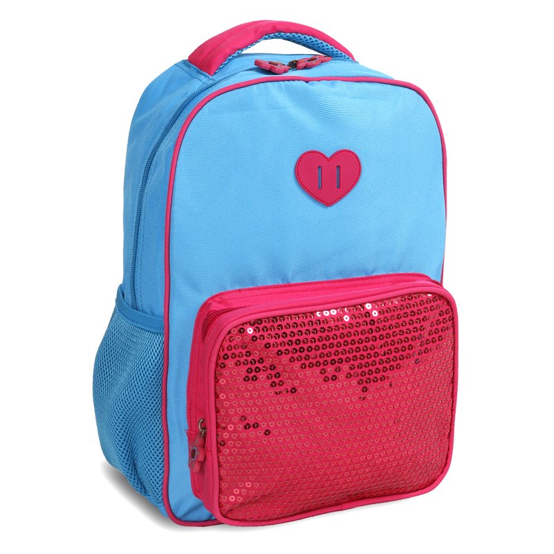 Kids School Backpack 14-Inch Unisex Sprinkle Sky Blue Durable Polyester