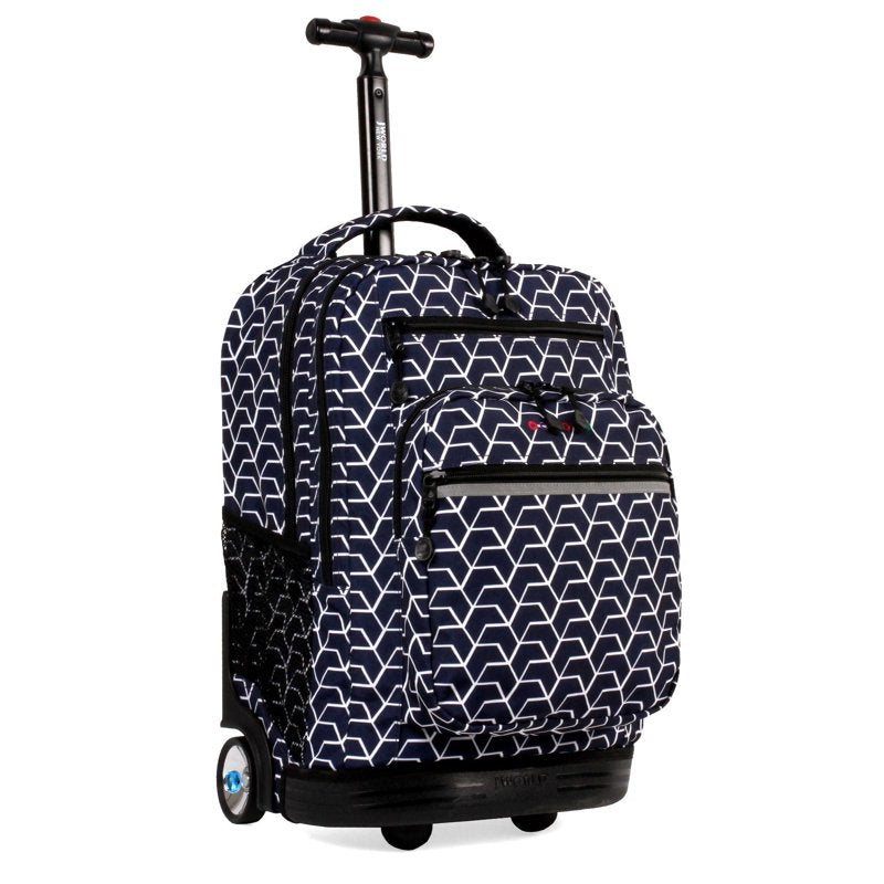 20-Inch Rolling Laptop Backpack with Wheels and Spacious Organizer