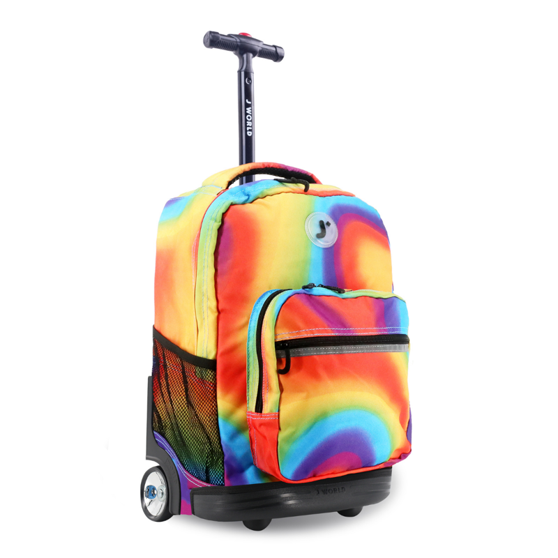Unisex Rolling Backpack for School & Travel - 18-Inch Capacity