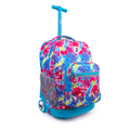 Unisex 18-Inch Rolling Backpack for School & Travel - Tie Dye