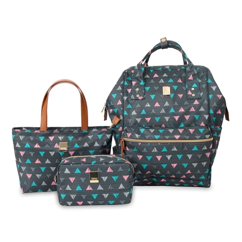 Casual 3-Piece Backpack Set with Tote and Pouch - Stylish and Functional