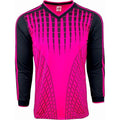 Goalkeeper Jersey with Padded Elbows - Rain Design, Adult Medium, Pink/Black