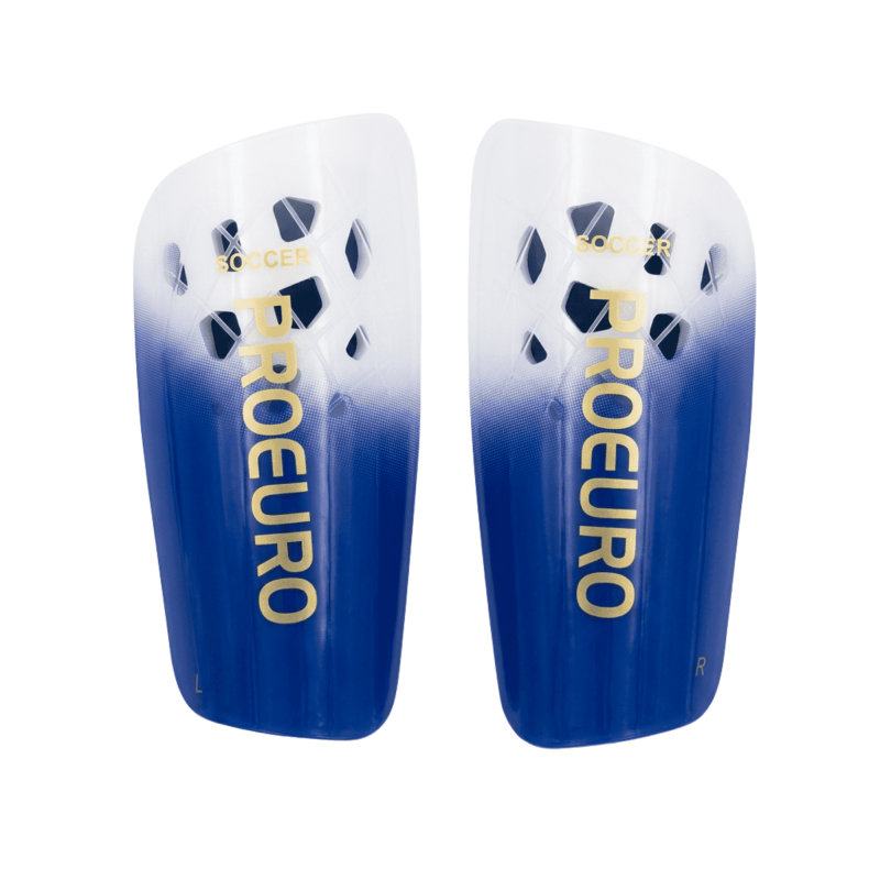Youth Soccer Shin Guards with Sleeve – Small, Dual Strap Closure, Blue