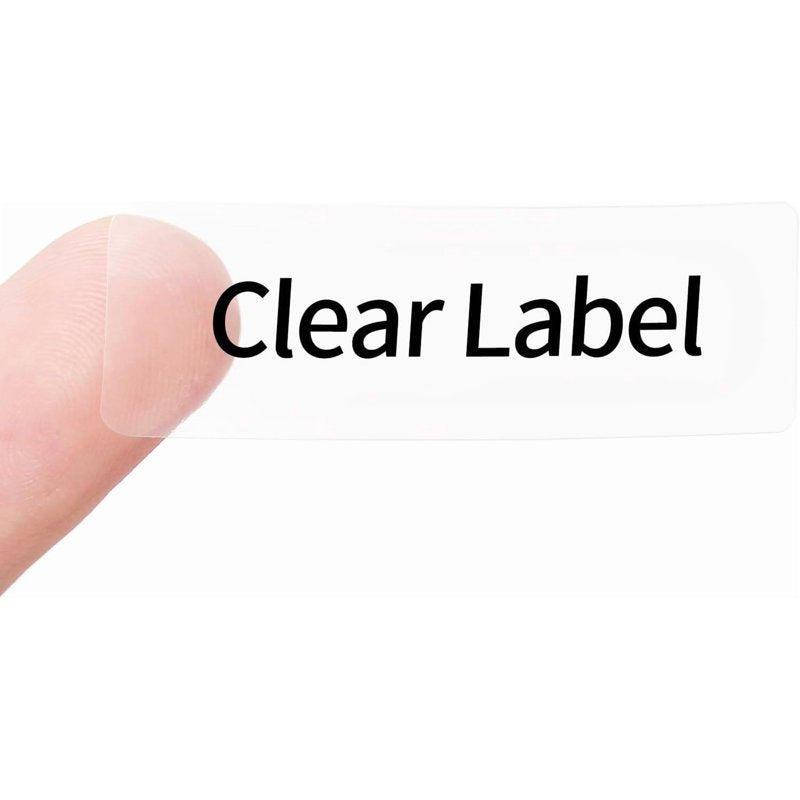 Self-Adhesive Transparent Label Tape 14x40mm, 160 pcs Roll for Office & Home