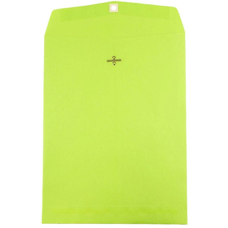 Lime Green Clasp Envelopes 10x13 Inch Pack of 100 - Office & Mailing Supplies