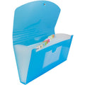 Blue 13-Pocket Expanding File Folder for Documents and Receipts