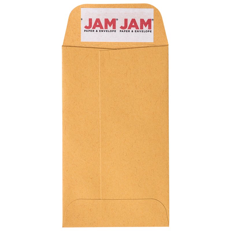 Coin Envelopes 2.5 x 4.25 Inches Brown Kraft Manila Peel & Seal Pack of 50