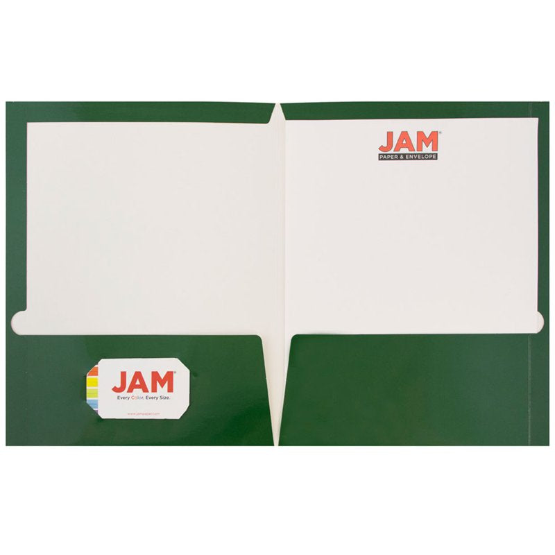 Green Two Pocket Glossy Folder - 50 Pack Office & School Supplies