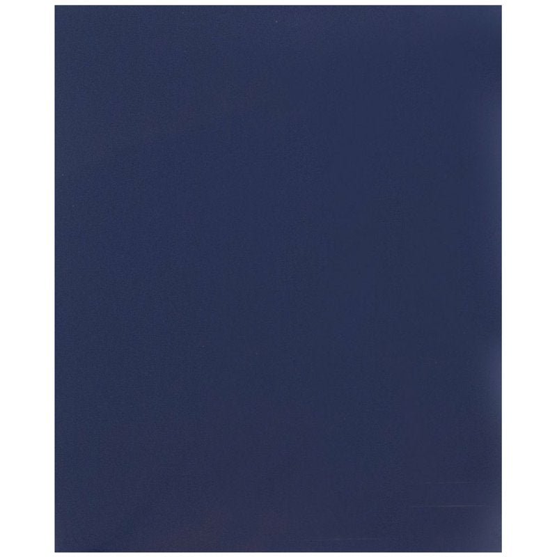 Navy Blue Glossy Two Pocket Folder with Business Card Slot - 25 Pack
