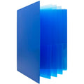 Heavy Duty Plastic Multi Pocket Folder Organizer - Blue, 2 Pack