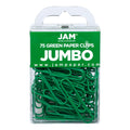 Large Green Jumbo Paper Clips 75-Pack for Office & School Organization